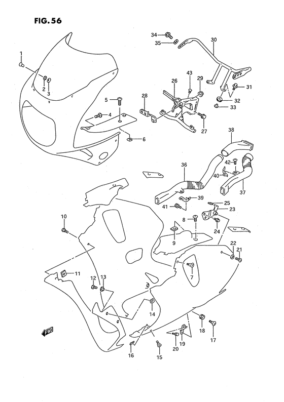 Cowling fitting set