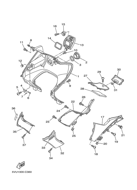 XP500 Ветровое стекло