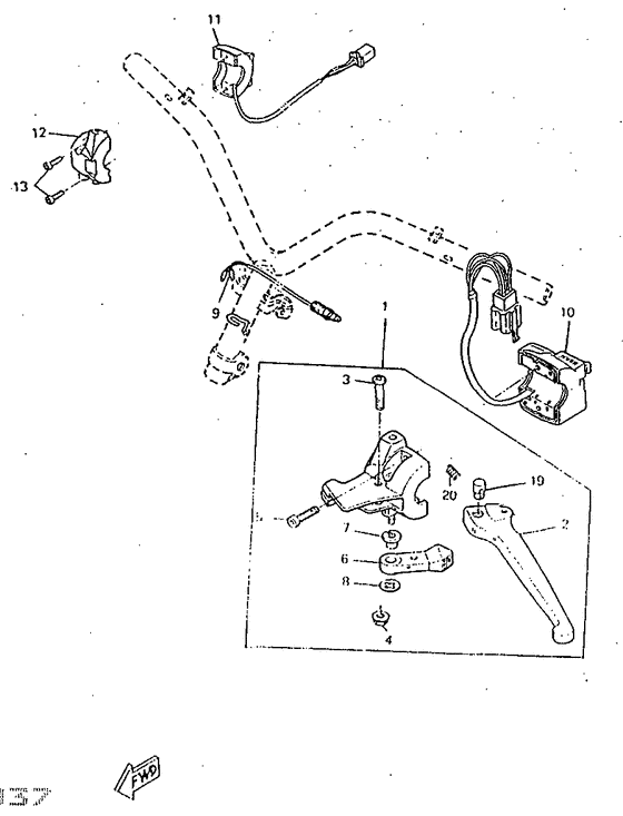 Handle switch. lever