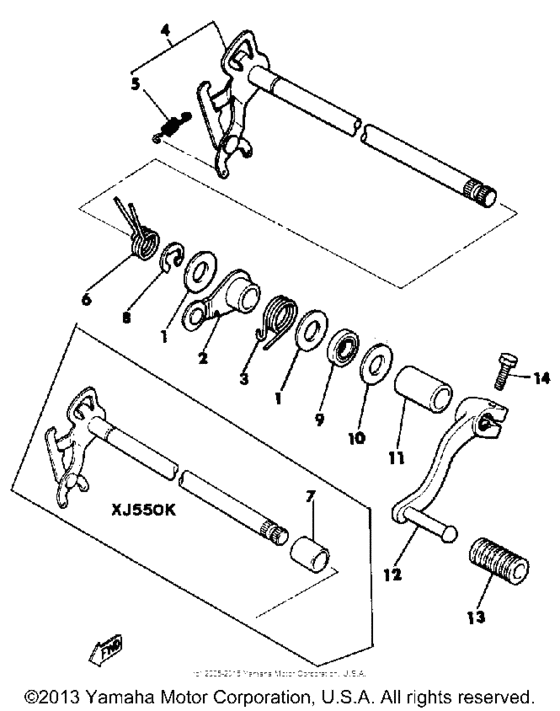 Shift shaft pedal