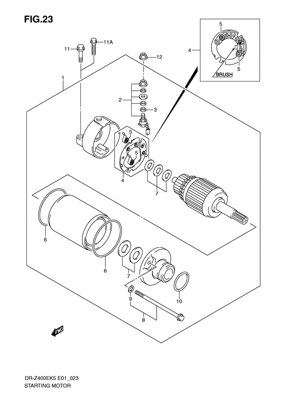 DR-Z400 Стартерный мотор