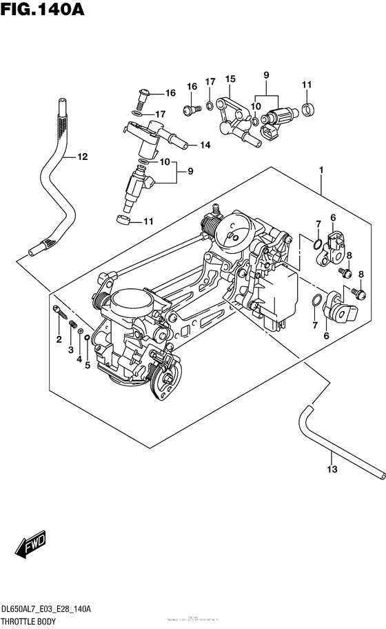 Throttle Body (Dl650Al7 E03)