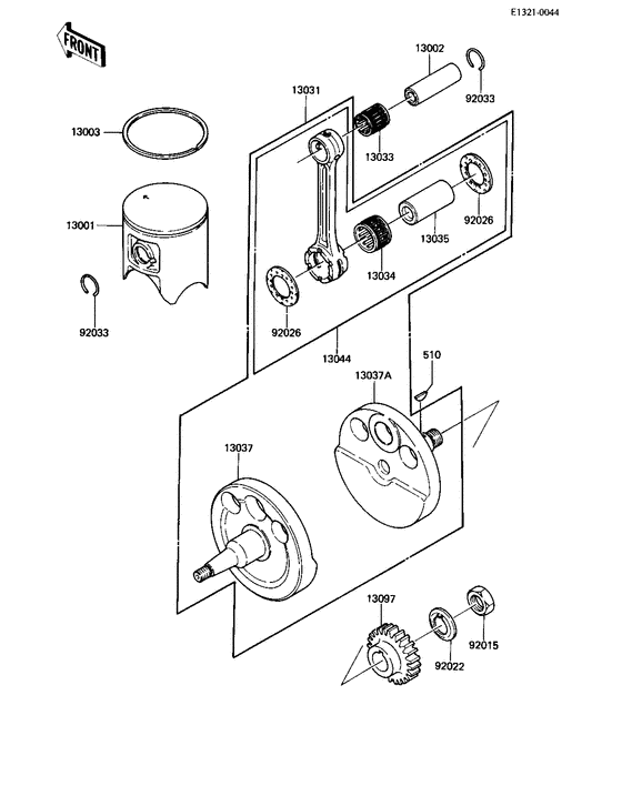 Crankshaft/piston