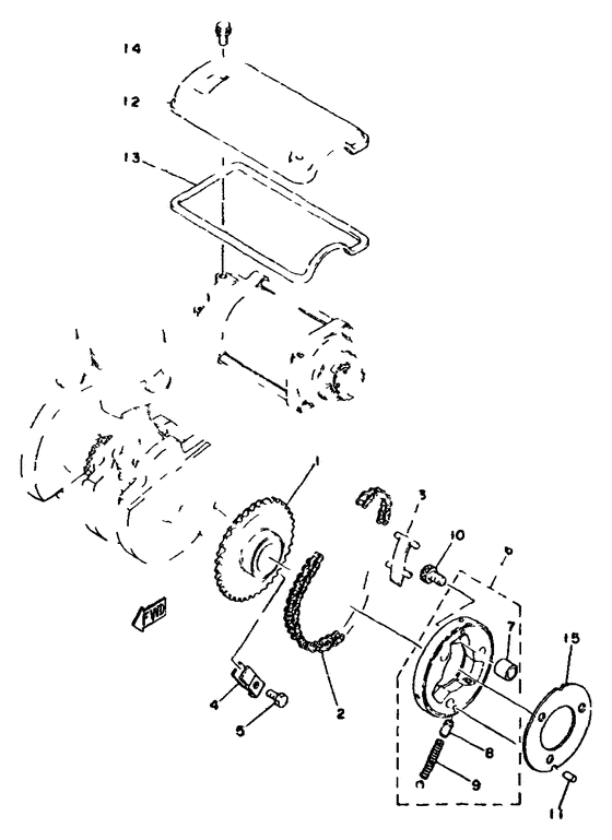 Starting motor unit