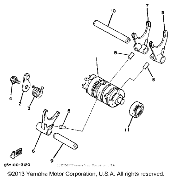 Shift cam - fork