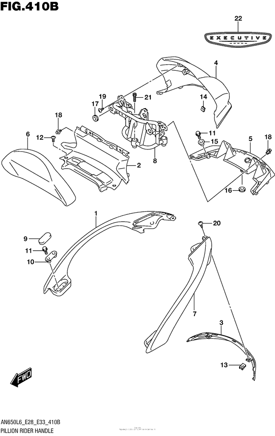 Pillion Rider Handle (An650Zl6 E28)