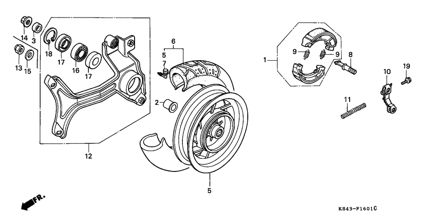 Rear wheel complete assy