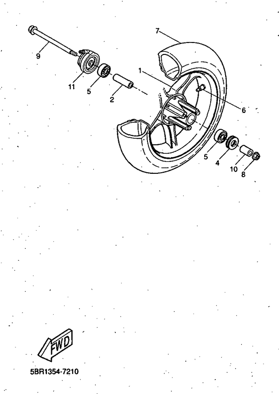 YQ50 Переднее колесо
