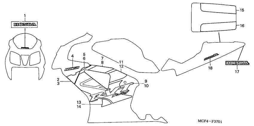 VTR1000S Mark / stripe