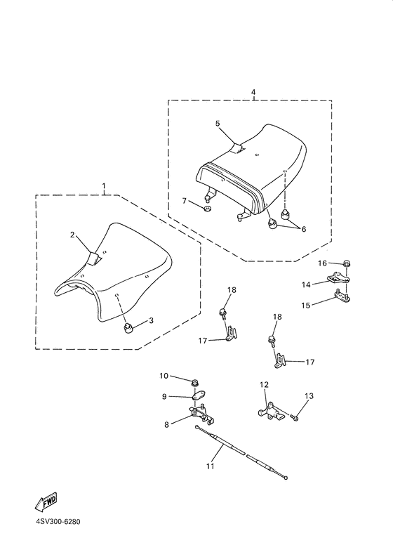 YZF1000R Сиденье