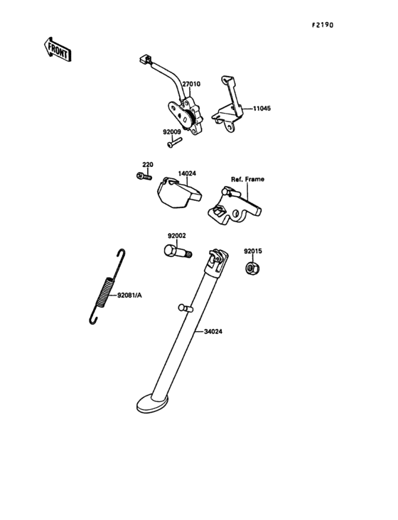 KL650 Подножка