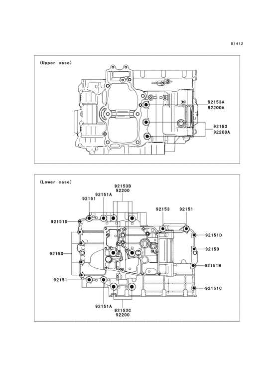 ER650 Болты крепления картера