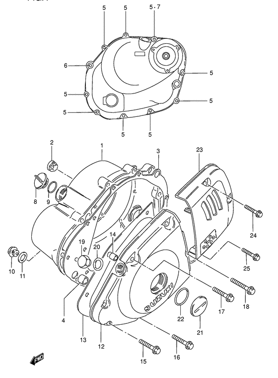 Crankcase cover ass`y  (v