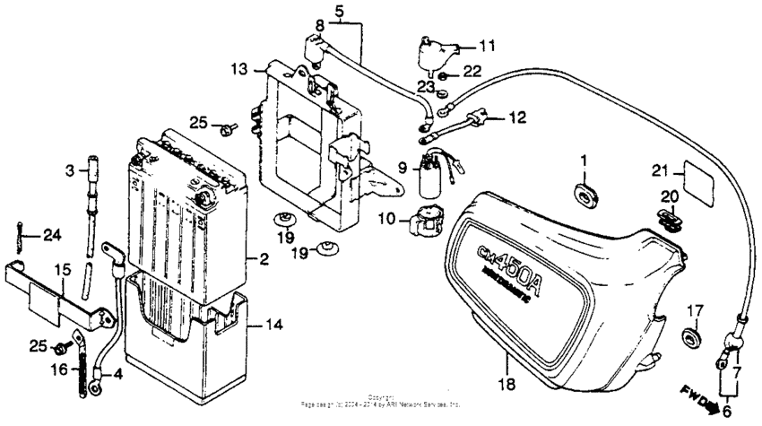 Right side cover + battery