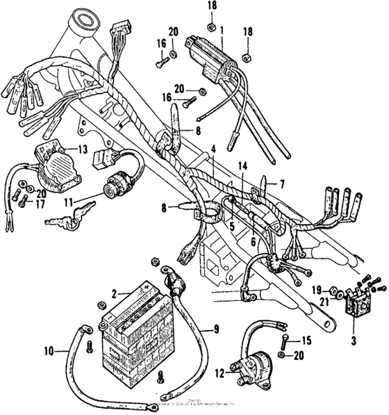 Cb/cl160wire harness + battery