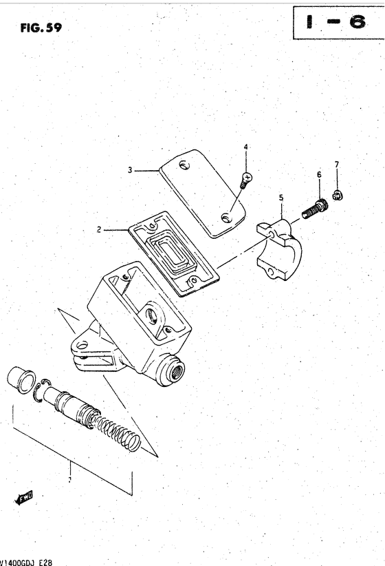GV1400 Передний тормозной цилиндр