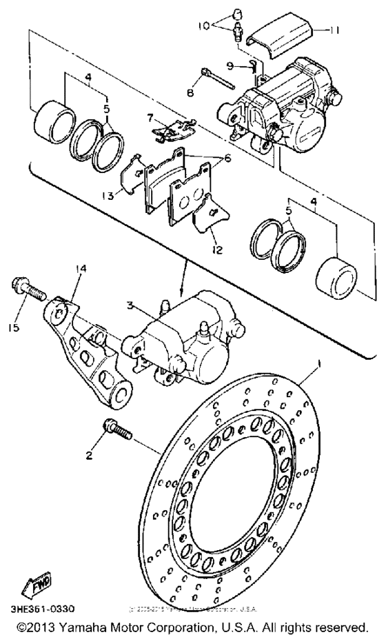 FZR600RB Задний суппорт