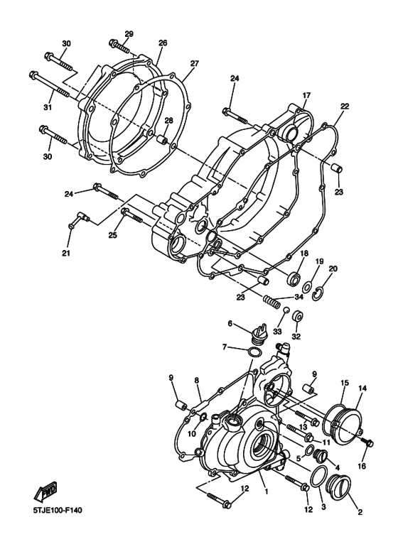 Crankcase cover ass`y  (v