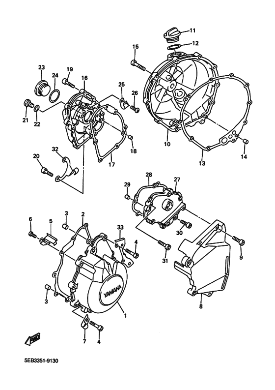 Crankcase cover ass`y  (v