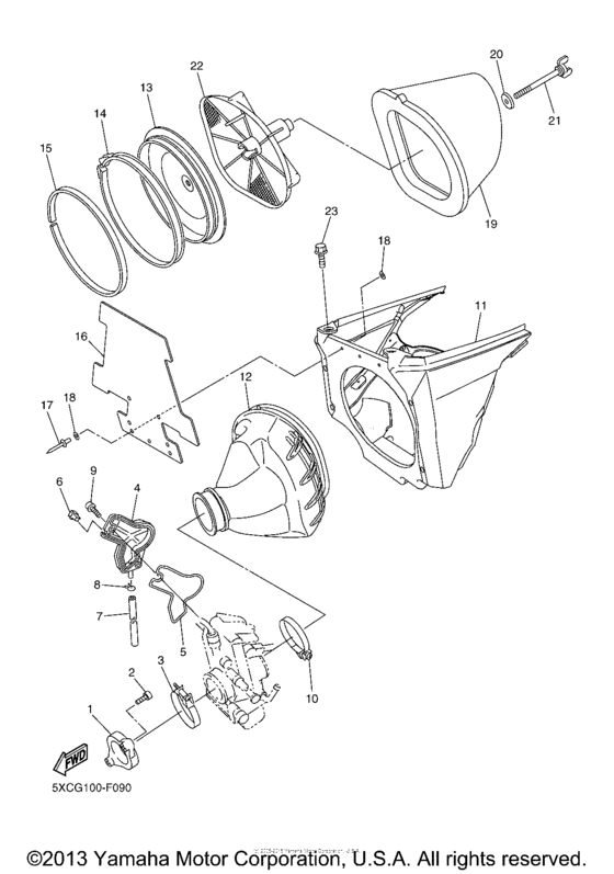 YZ250FXL Впускная система