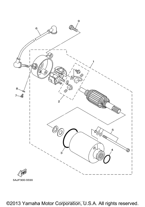 XV250BCB Стартер