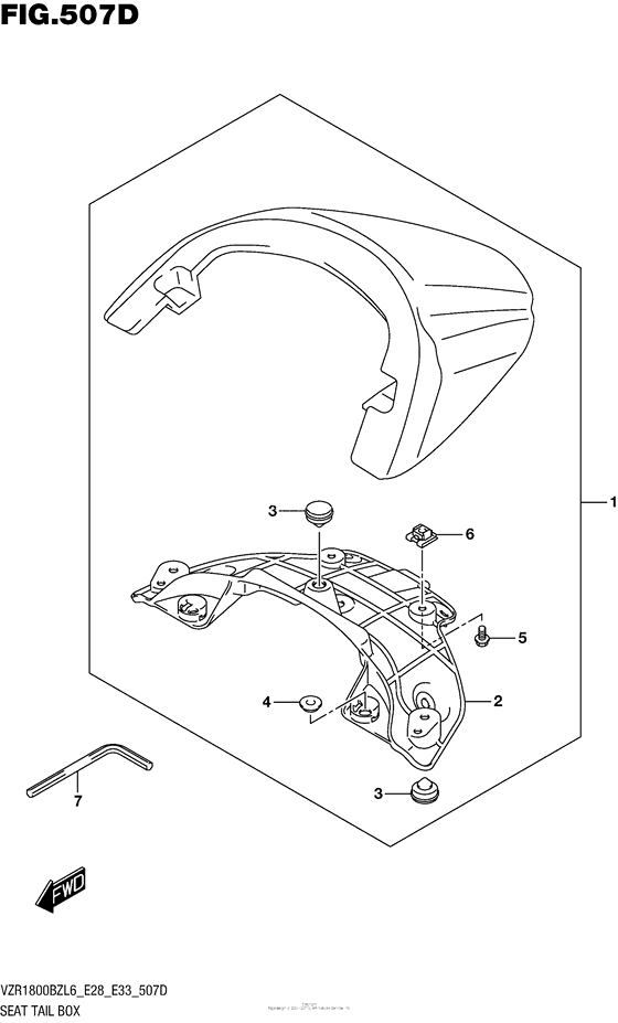 VZR1800B Seat Tail Box (For Pgz)  (Vzr1800Bzl6 E33)