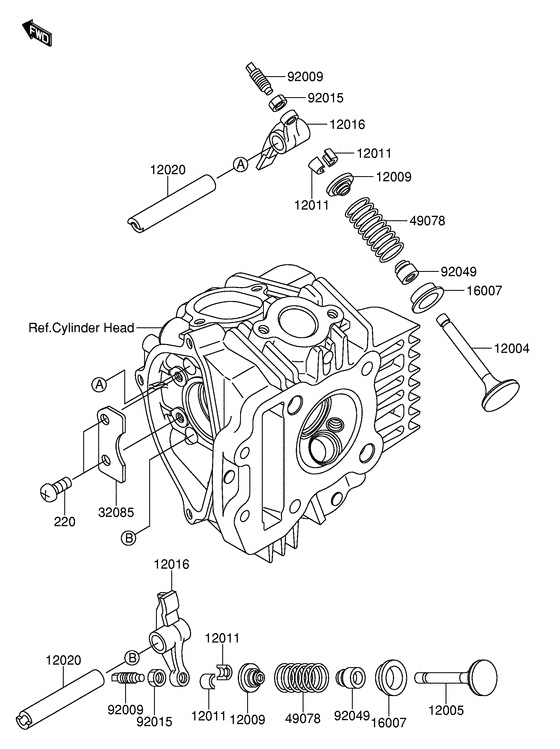 DR-Z110 Клапан
