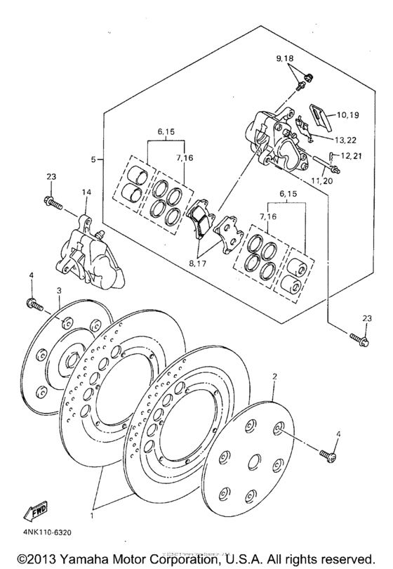 XVZ13AJ Передний суппорт