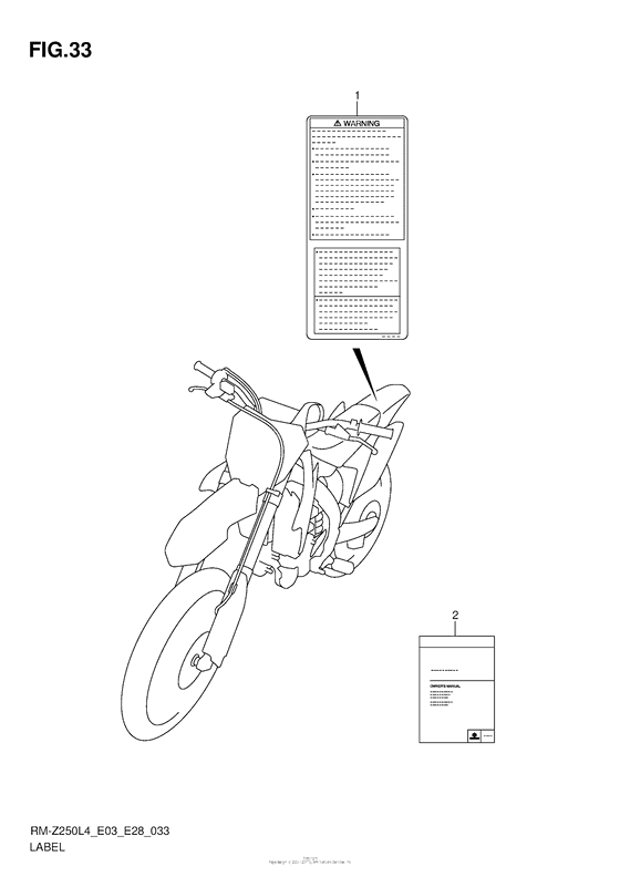 RM-Z250 Label (Rm-Z250L4 E03)