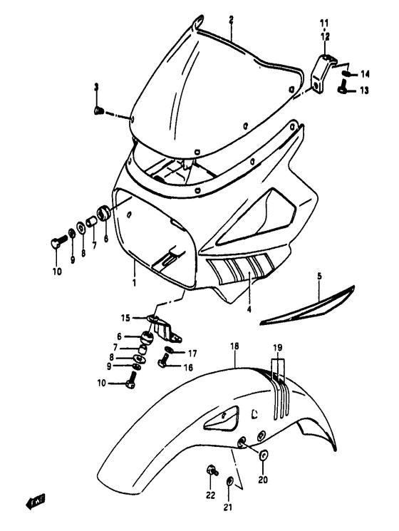 Headlamp housing - front fender