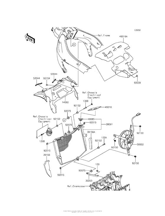 ZX636 Радиатор