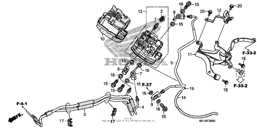 Front valve unit (cbr600ra)