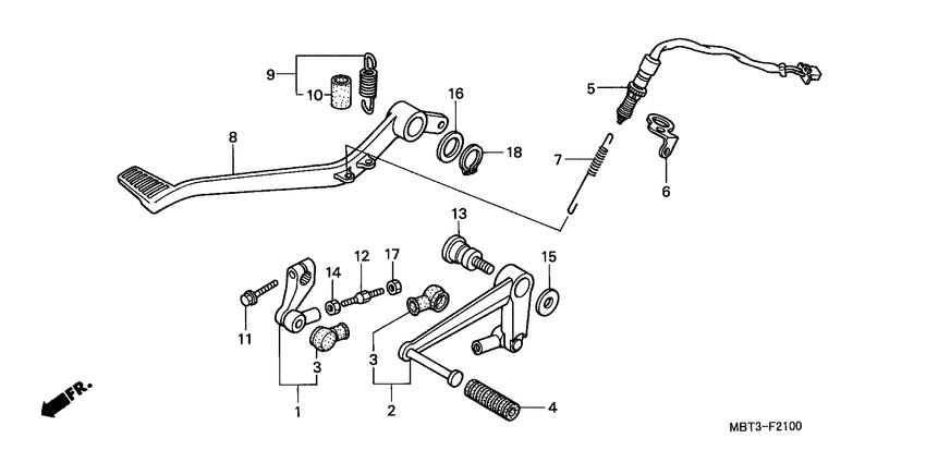 Brake pedal assy