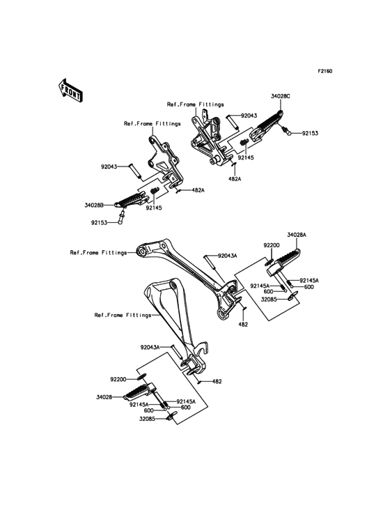 ZX1000 Подножки