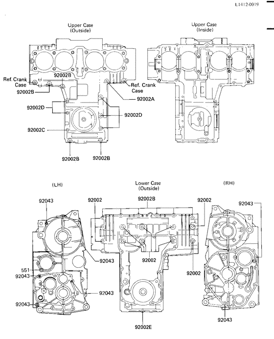 Crankcase bolt & stud pattern