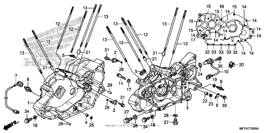 VT1300CS (ABS) Картер двигателя