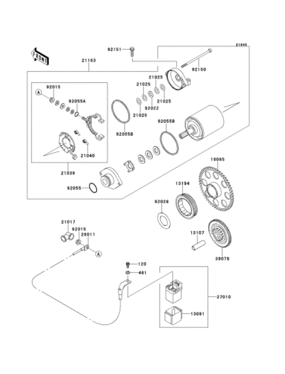 Starter motor/starter clutch
