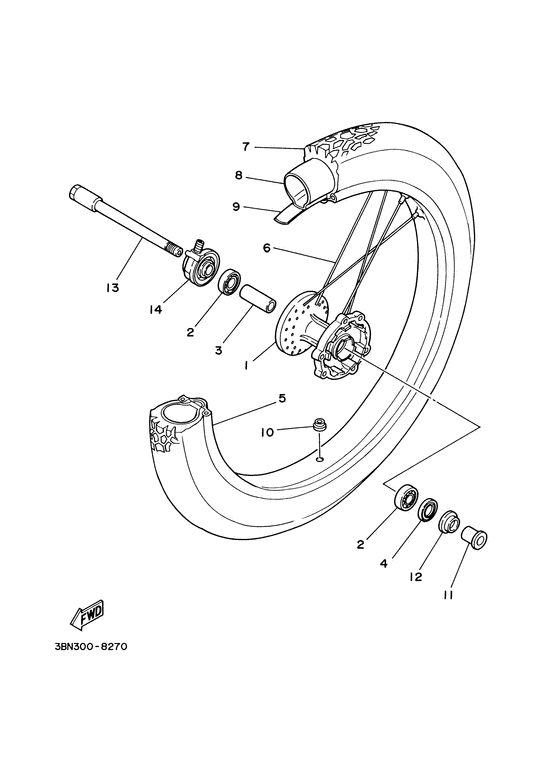  Переднее колесо