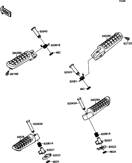 ZX750 Подножки