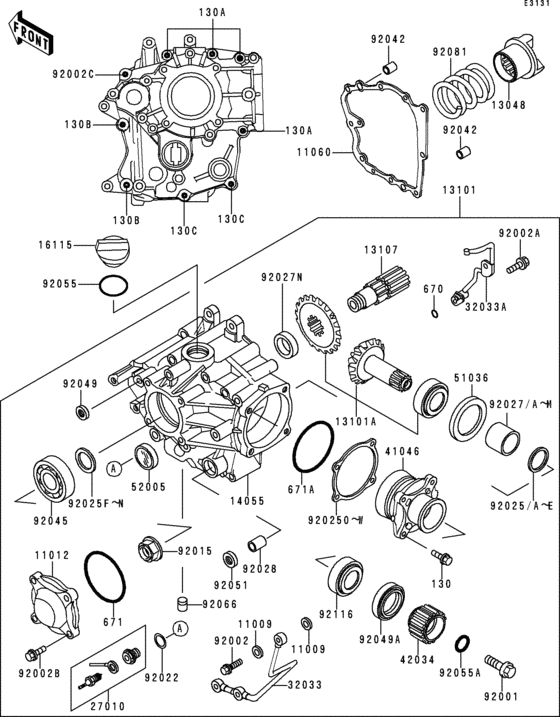 Front bevel gear(1/2)