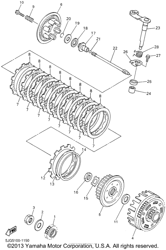 YZ426FN Сцепление