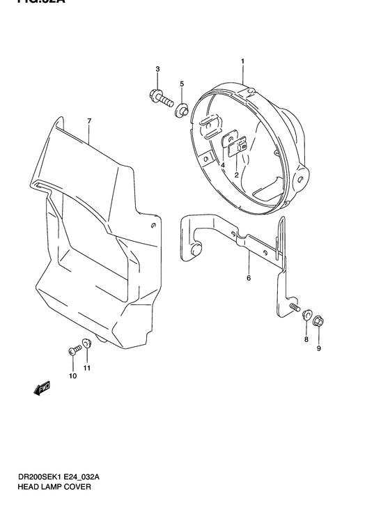 Headlamp cover  front fender
