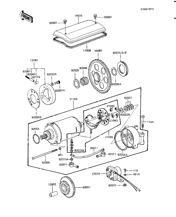 Starter motor/starter clutch