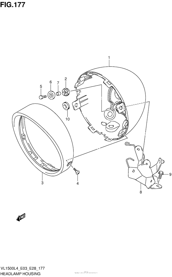 Headlamp Housing (Vl1500Bl4 E28)