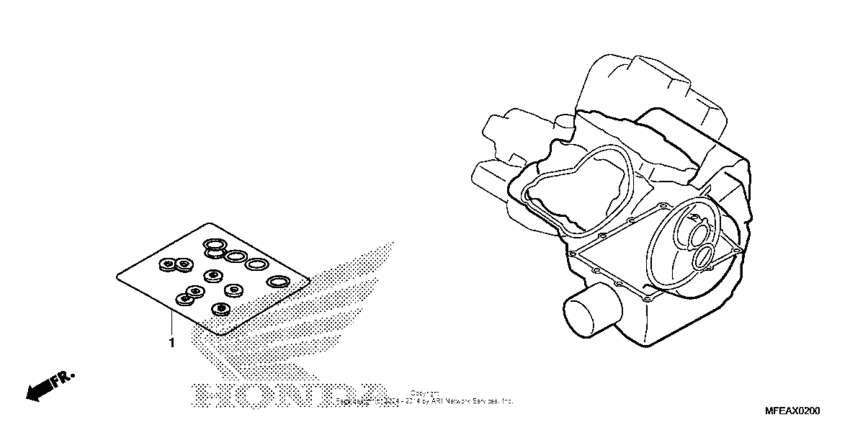 VT750C2B Комплект прокладок