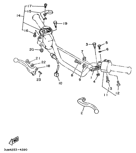Handle switch. lever