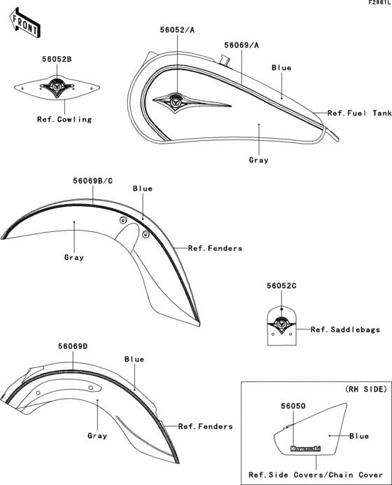 VN900 Decals(blue / gray)(daf)