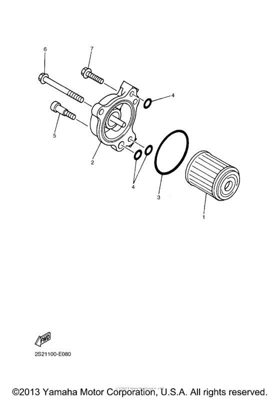 WR450FY Масляный фильтр