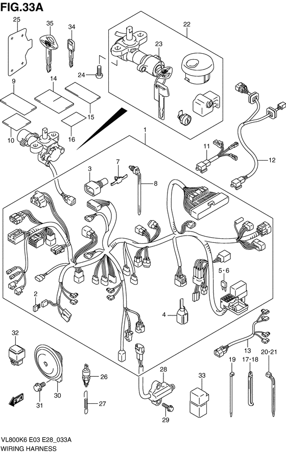 VL800 Жгут проводов