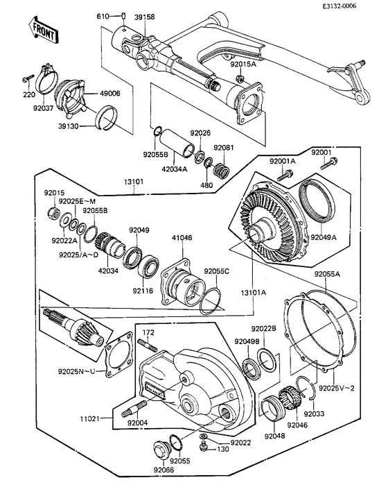Drive shaft/final gears